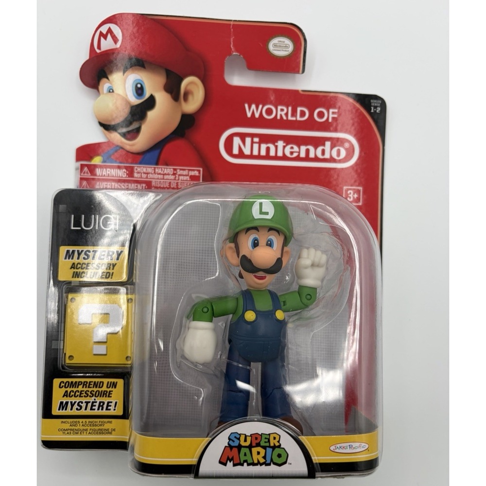 World of Nintendo 4" Fire Luigi Figure Series 1-4  Jakks Pacific 2015